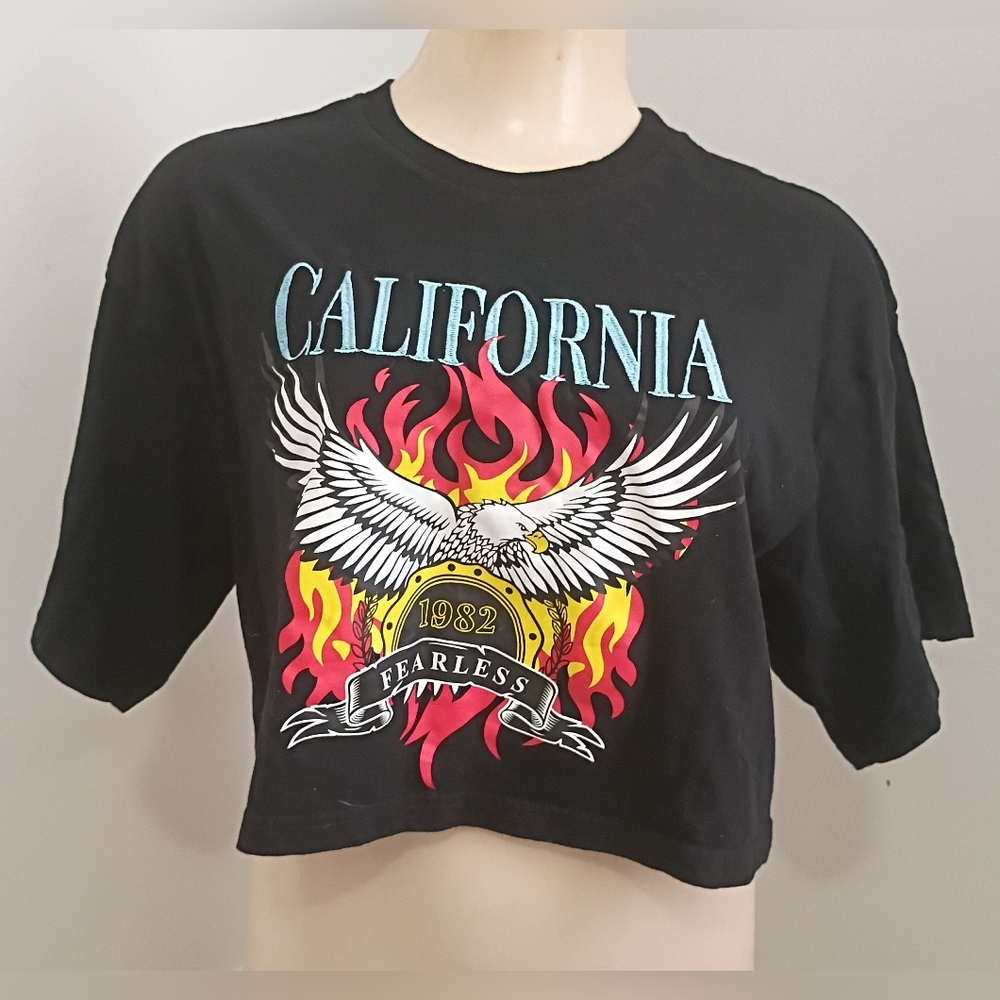 California Fearless 1982 Crop Top by Orange Kiss
